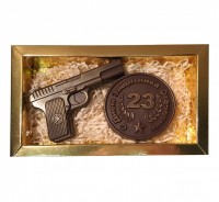 Набор к 23 февраля (пистолет) - Шоколадная мастерская | шоколад на заказ в Екатеринбурге